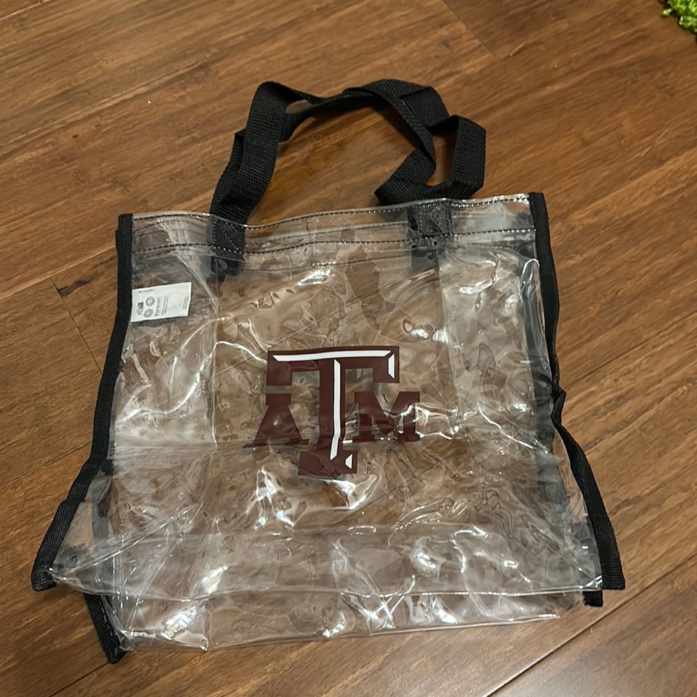 Clear plastic Aggie bag